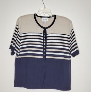 Christopher&Banks Multi Color Button Down Sweater